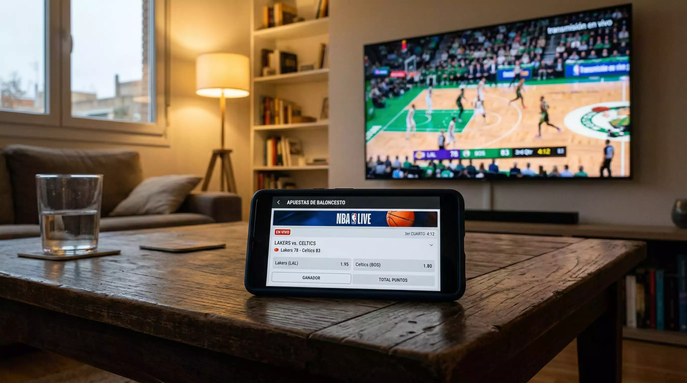 Comparativa de casas de apuestas NBA en España con cuotas de baloncesto en pantalla